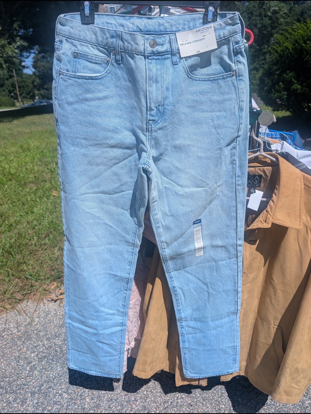 Brand New! Arizona Jean Company Light Blue Relaxed Straight Men's Jeans
